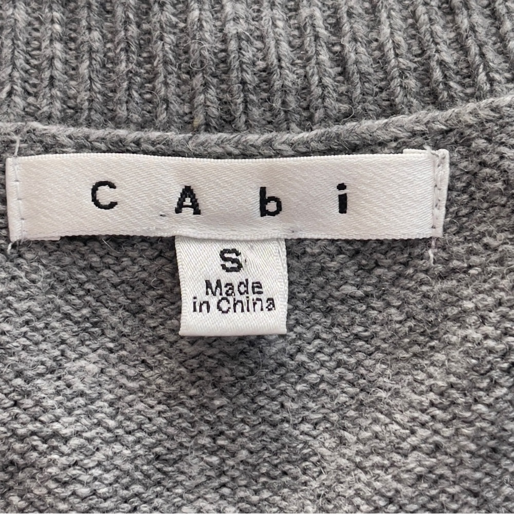 Cabi Argyle Wool Blend Button Front Belted Vest S… - image 4